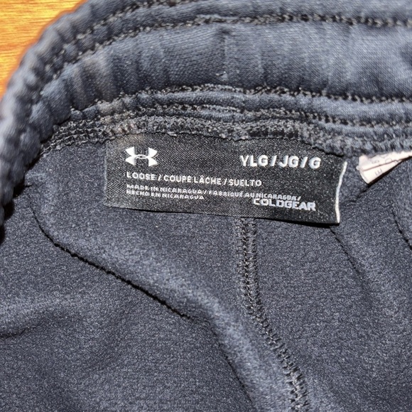 Under armour Loose Coupe fleece  grey logo jogger pants Sz S - Picture 5 of 11